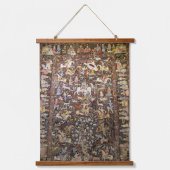 Persian Rug iranische People Animals Teheran Wandteppich Mit Holzrahmen (Vorderseite)