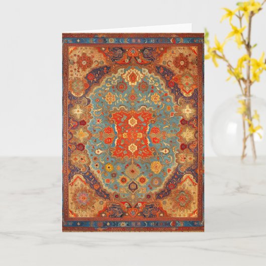 Persian Rug Karte (Gelbe Blume)