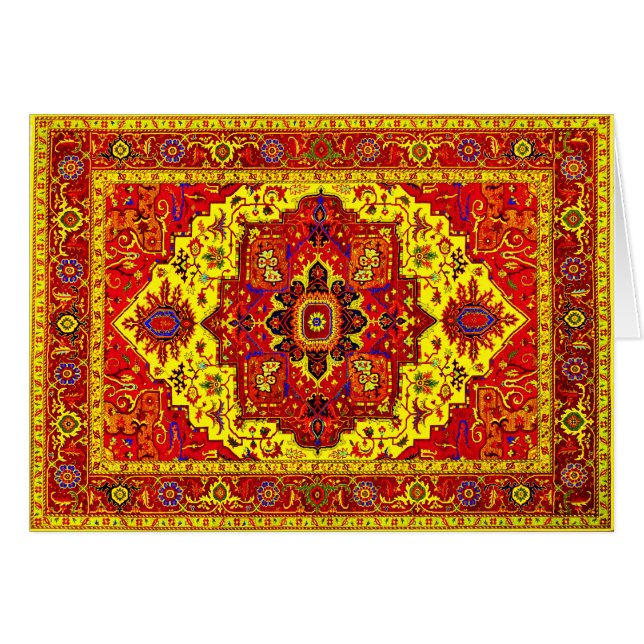 PERSIAN RUG - Rot und Gelb (Vorderseite (Horizontal))