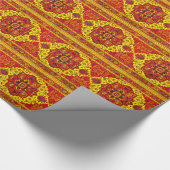 PERSIAN RUG - Rot und Gelb Geschenkpapier (Ecke)