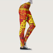 PERSIAN RUG - Rot und Gelb Leggings (Rechts)