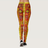 PERSIAN RUG - Rot und Gelb Leggings (Rückseite)