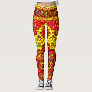 PERSIAN RUG - Rot und Gelb Leggings