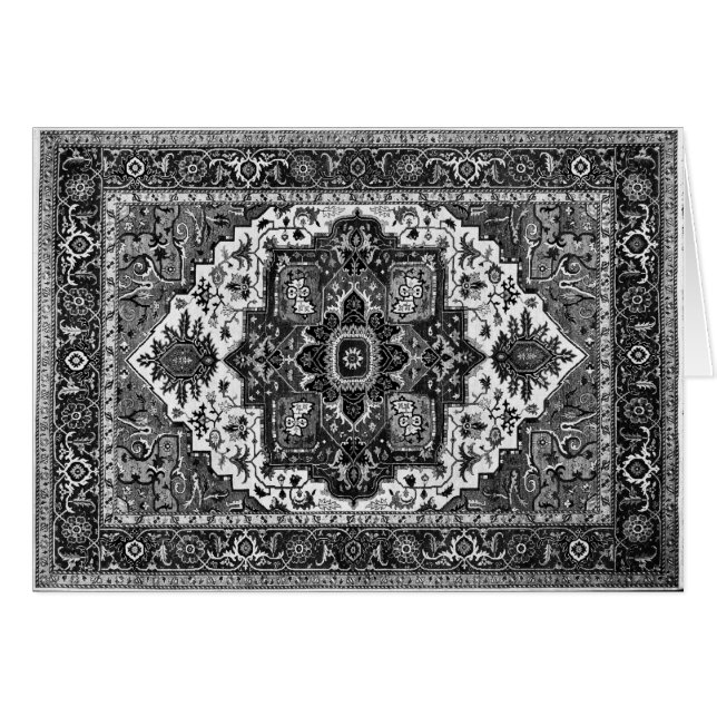 PERSIAN RUG - Schwarz & Weiß (Vorderseite (Horizontal))