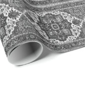 PERSIAN RUG - Schwarz & Weiß Geschenkpapier (Rolleneckpunkt)