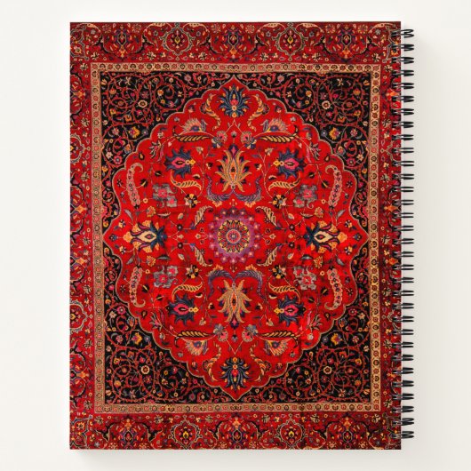 Persian Rug Spiral Notebook Notizblock (Rückseite)