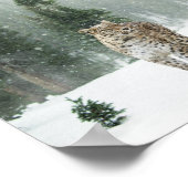 Persian Snow Leopard Poster (Ecke)