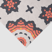 Persian Star Pattern Yellow Beige Orange Seidenpapier (Detail)