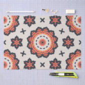 Persian Star Pattern Yellow Beige Orange Seidenpapier (Handwerk)