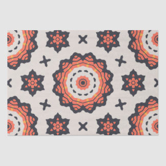 Persian Star Pattern Yellow Beige Orange Seidenpapier