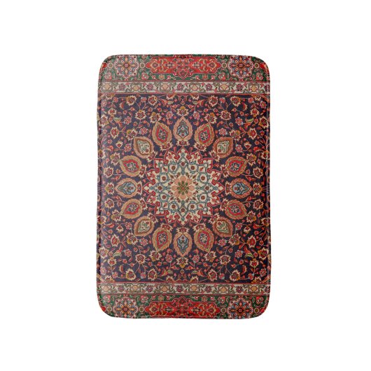 Persian Tabriz Black Radial Geometric  Badematte (Vorderseite Vertikal)