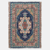 Persian Tabriz Black Radial Geometric Pattern Decke (Vorderseite Vertikal)