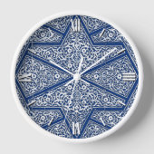 Persian tile pattern - cobalt blue and white wanduhr (Vorderseite)