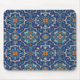 Persian Tile Pattern Mouse Pad – Elegant Blue Geom Mousepad