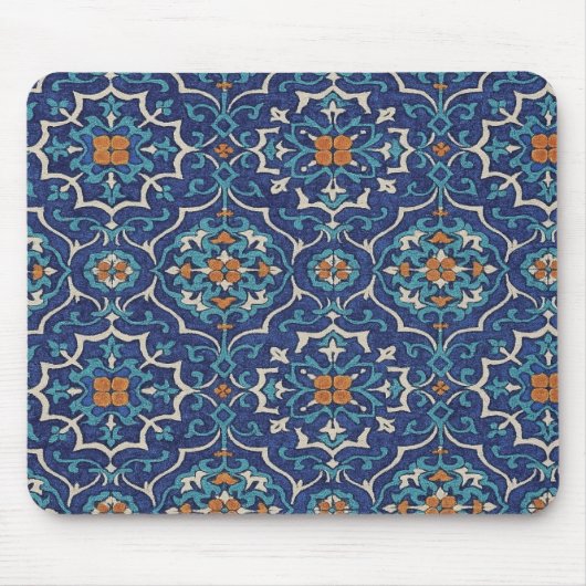 Persian Tile Pattern Mouse Pad – Elegant Blue Geom Mousepad (Vorne)