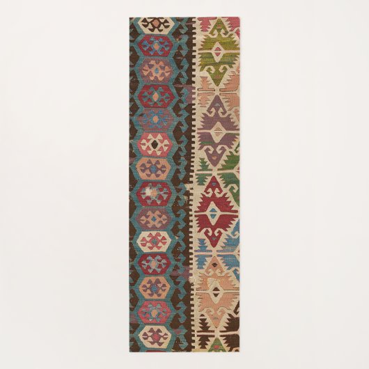 Persian Turkish Rug Pattern Killim Yogamatte (Rückseite)
