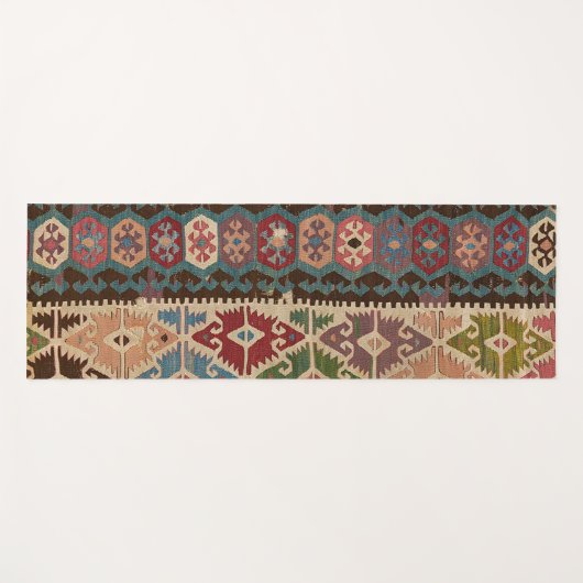 Persian Turkish Rug Pattern Killim Yogamatte (Vorderseite (Horizontal))
