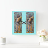 Persian Warrior Wall Clock Quadratische Wanduhr (Zuhause)
