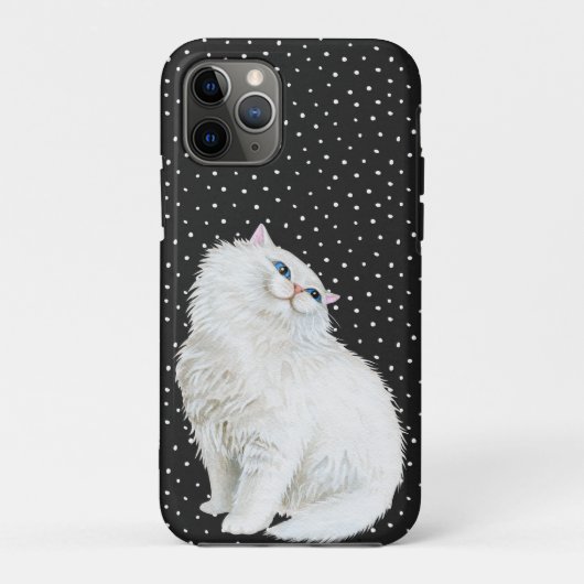 Persianische weiße Katze schwarz Case-Mate iPhone Hülle (Rückseite)
