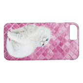 Persianischer Weißkatze mit rosa Schimmer Case-Mate iPhone Hülle (Rückseite (Horizontal))