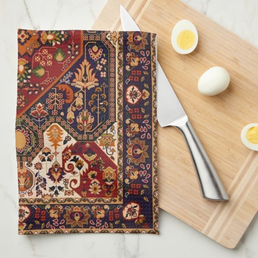 Persianisches Ziermuster Vintag Geschirrtuch (Viertel Falte)