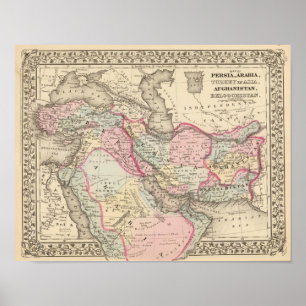 Persien, Arabien, Türkei, Afghanistan, Belochistan Poster