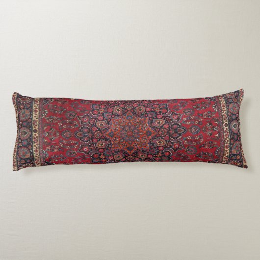 Persien Lila Blue Red Star Blocks Seitenschläferkissen (Rückseite)