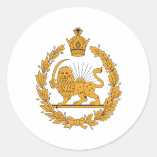 Persien-Wappen Runder Aufkleber