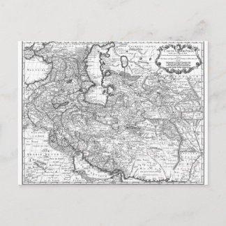 Persienkarte 1724 postkarte