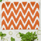 Persimmon Asian Moods Ikat Chevrons Handtuch (Gefaltet)
