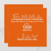 Persimmon einfach Save the Date farbig (Vorne/Hinten)