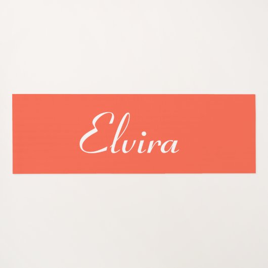 Persimmon Eleganter Name | Stilvolle Trendy Yogamatte (Rückseite (Horizontal))