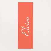 Persimmon Eleganter Name | Stilvolle Trendy Yogamatte (Rückseite)