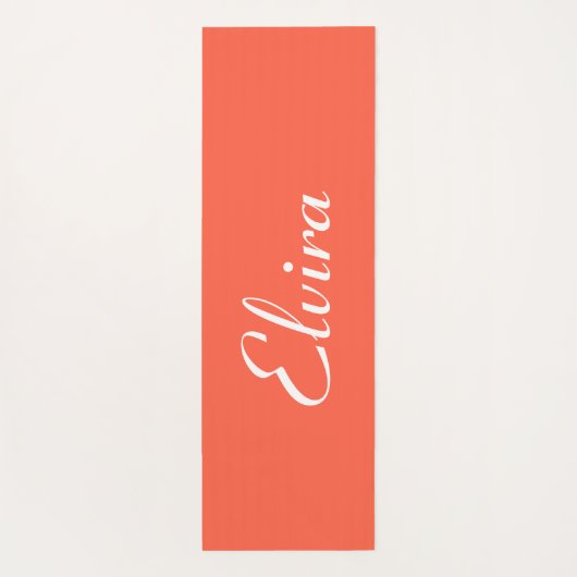 Persimmon Eleganter Name | Stilvolle Trendy Yogamatte (Rückseite)