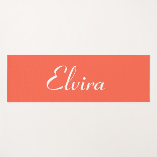 Persimmon Eleganter Name | Stilvolle Trendy Yogamatte (Vorderseite (Horizontal))