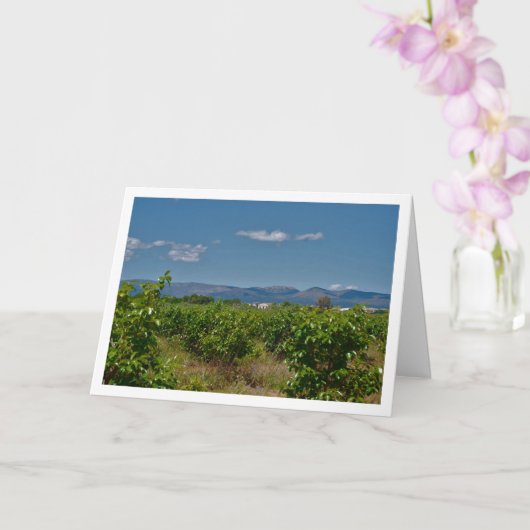 Persimmon Field Landscape Card Karte (Orchidee)