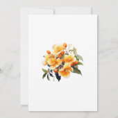 Persimmon Floral Brautparty Einladung (Rückseite)