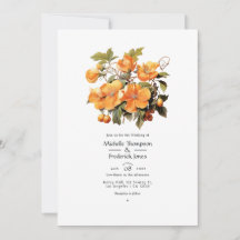 Persimmon Floral Wedding