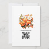 Persimmon Floral Wedding Einladung (Rückseite)