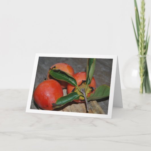 Persimmon Fruchtportrait Karte (Vorderseite)