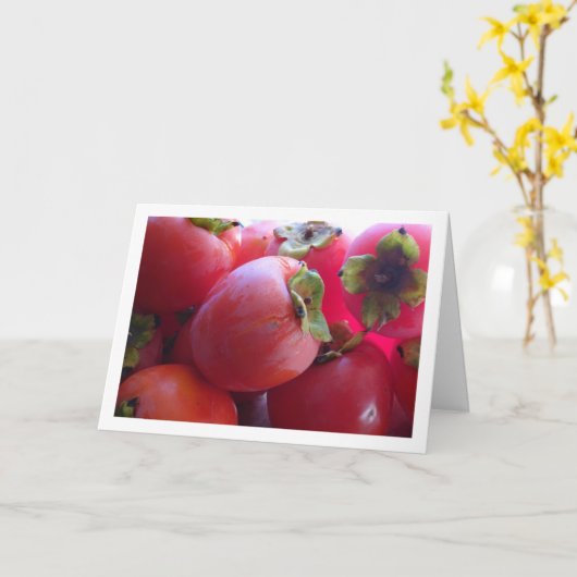 Persimmon Fruit Karte (Gelbe Blume)