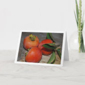 Persimmon Fruit Portrait Karte (Vorderseite)