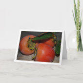 Persimmon Fruit Portrait Karte (Vorderseite)