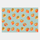 Persimmon Fruit Tiled Geschenkpapier Set (Vorderseite)