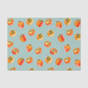Persimmon Fruit Tiled Seidenpapier