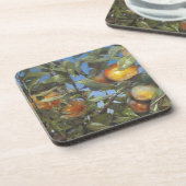 Persimmon Obstbaum Schönes Original Kunstwerk Getränkeuntersetzer (Linke Seite)