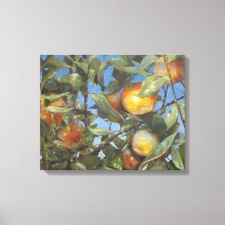 Persimmon Obstbaum Schönes Original Kunstwerk Leinwanddruck