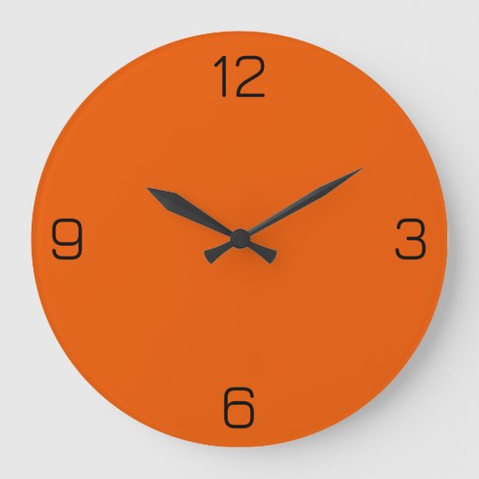 Persimmon Orange EC5800 Farbe Wählen Sie die Optio Große Wanduhr (Vorderseite)