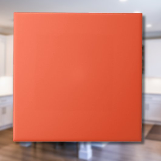 Persimmon Orange Solid Color | Classic | elegant Fliese