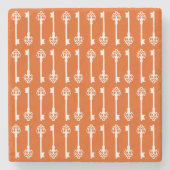 Persimmon Victorian Keys Steinuntersetzer (Vorderseite)